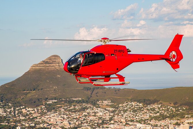 Cape Town Helicopter flight, Wine Tasting & Picnic Lunch Private Tour