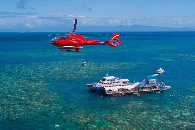Autogyro flight Cruise to Moore Reef Pontoon and Return Helicopter Flight from Cairns From: €396.95