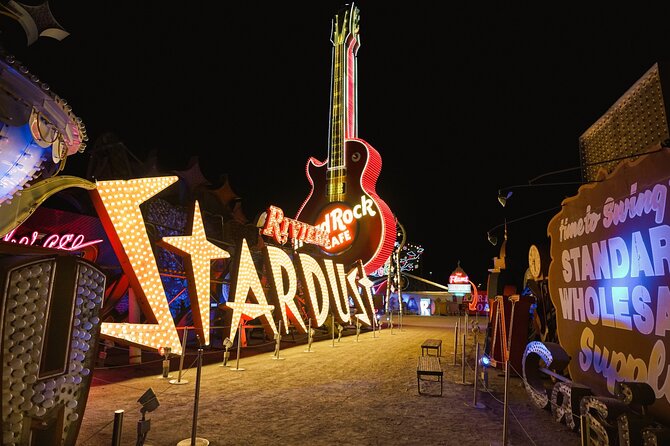 Las Vegas Night Flight by Helicopter with Neon Museum Admission