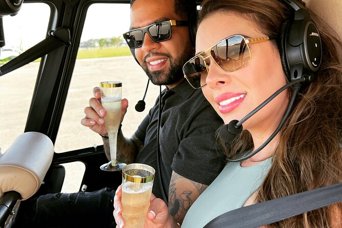 Miami Romantic Private Helicopter Tour with Champagne