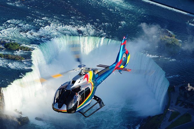 Autogyro flight Niagara Falls Canada Tour + Helicopter Ride and Skylon Tower Lunch From: €296.78